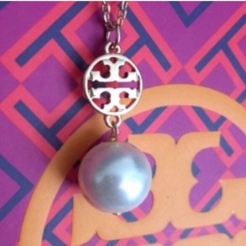 Tory Burch Silver and Gold Pendant Necklace